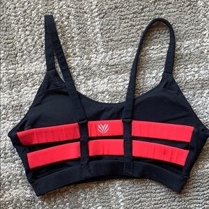 Black and red Sports Bra